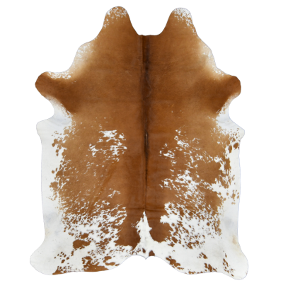 NATURAL COWHIDE RUG BROWN AND WHITE