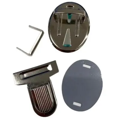 SATCHEL/TUCK LOCK NICKEL 30X35MM (10 PACK)