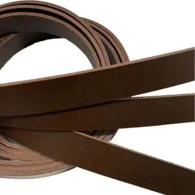 VEG TANNED BELT STRAP DARK BROWN