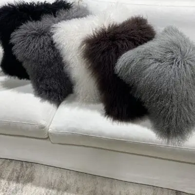 TIBETAN LAMBSKIN CUSHION COVER 45CM