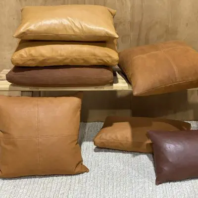 LEATHER AND SUEDE SCATTER CUSHIONS