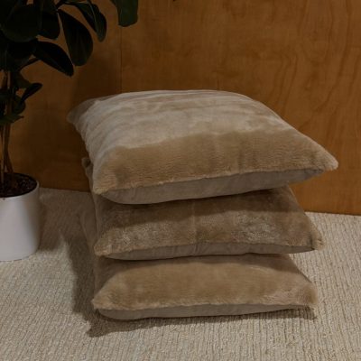 SHEARLING FLOOR CUSHION SHORT WOOL 80CM SQUARE NAPPA